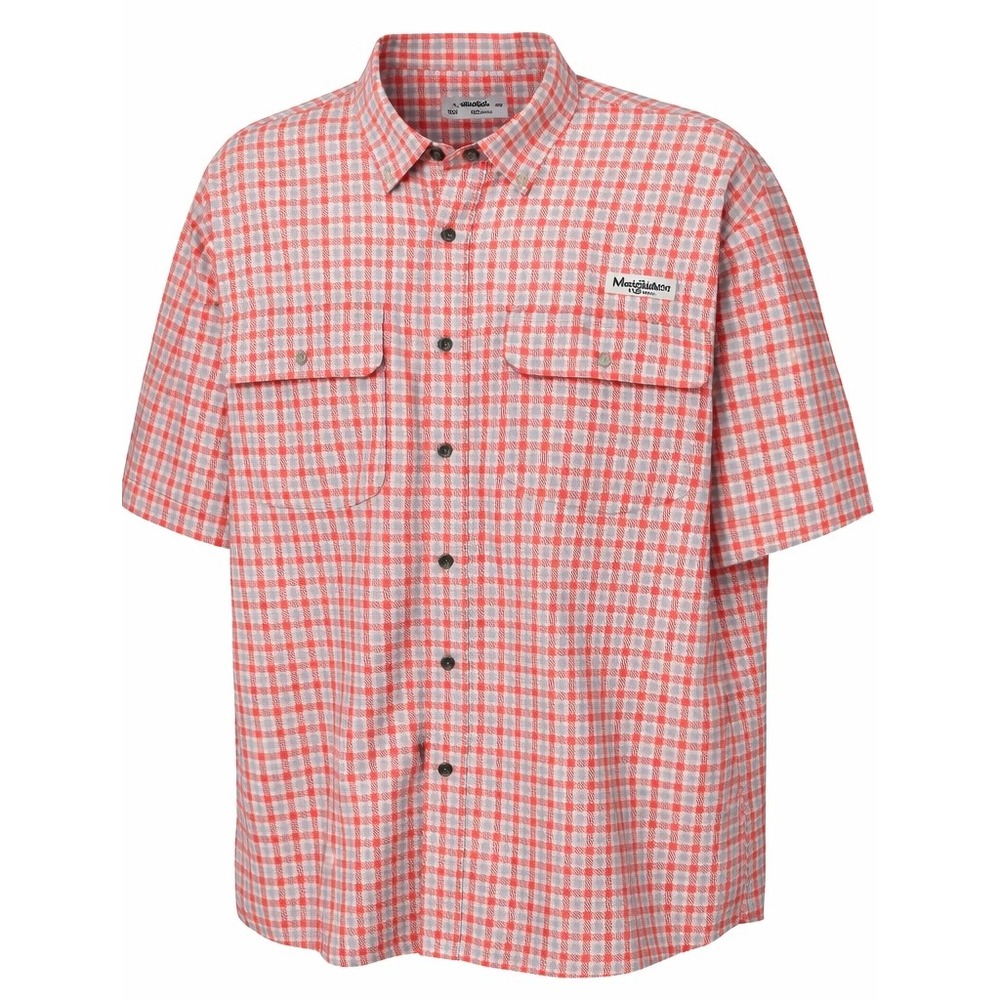 Magellan Outdoors Fishing Shirt Mens 2XL Gingham Angler Gorpcore Vented Camping